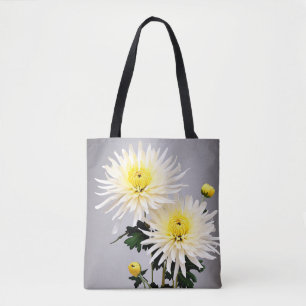 Bold Chrysanthemum Abstract Tote Bag