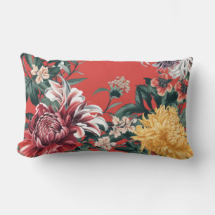 Bold Chrysanthemum  Lumbar Pillow