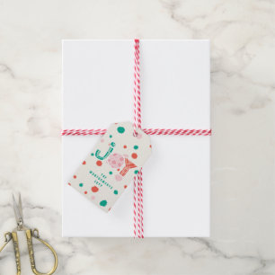 Bold Chunky Geometric Joy Colourful Dots Modern Gift Tags