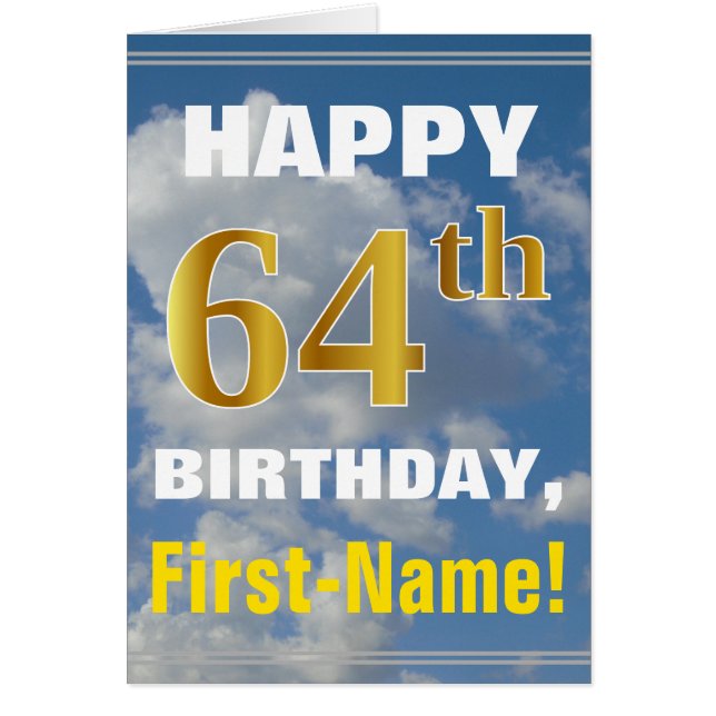 Bold, Ciel nuageux, Faux Gold 64e anniversaire + N (Devant)