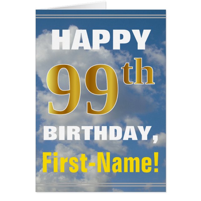 Bold, Ciel nuageux, Faux Gold 99e anniversaire + N (Devant)