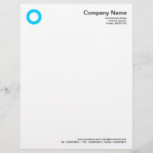 Bold Circle - Sky Blue Letterhead