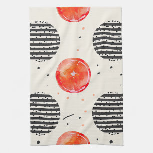 Bold Citrus Slice Stripes (10) Kitchen Towel