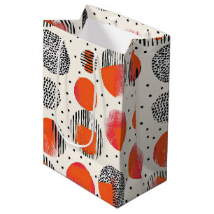Bold Citrus Slice Stripes (10) Medium Gift Bag
