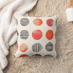 Bold Citrus Slice Stripes (11) Throw Pillow