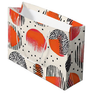 Bold Citrus Slice Stripes (4) Large Gift Bag