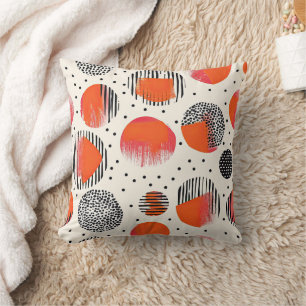 Bold Citrus Slice Stripes (4) Throw Pillow