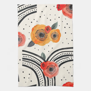 Bold Citrus Slice Stripes (9) Kitchen Towel