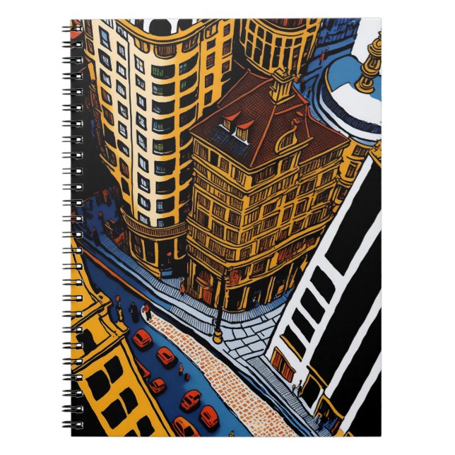 Bold Cityscape Illustration Notebook (Front)