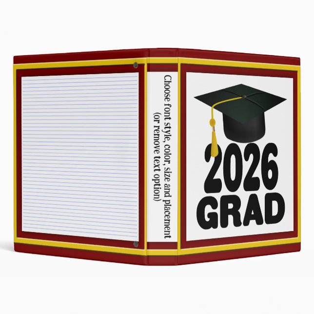 Bold Class of 2026 Graduation Binder (Background)