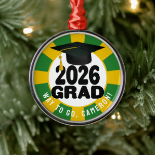 Bold Class of 2026 Graduation Metal Ornament