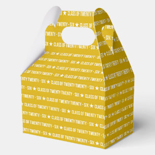 Bold Class of 2026 Graduation Pattern Favor Box
