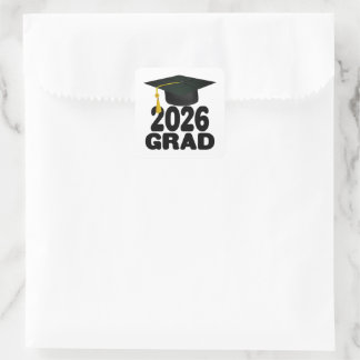 Bold Class of 2026 Graduation  Square Sticker