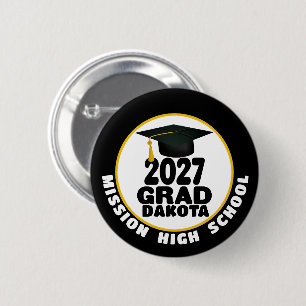 Bold Class of 2027 Graduation 2 Inch Round Button