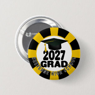 Bold Class of 2027 Graduation 2 Inch Round Button