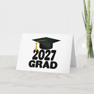 Bold Class of 2027 Graduation Card