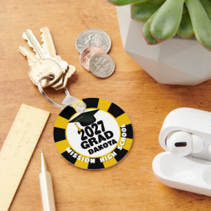 Bold Class of 2027 Photo Graduation Keychain