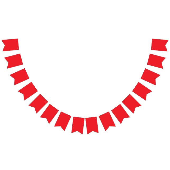 Bold Classic Red Background – Wedding Design Bunting Flags (All)