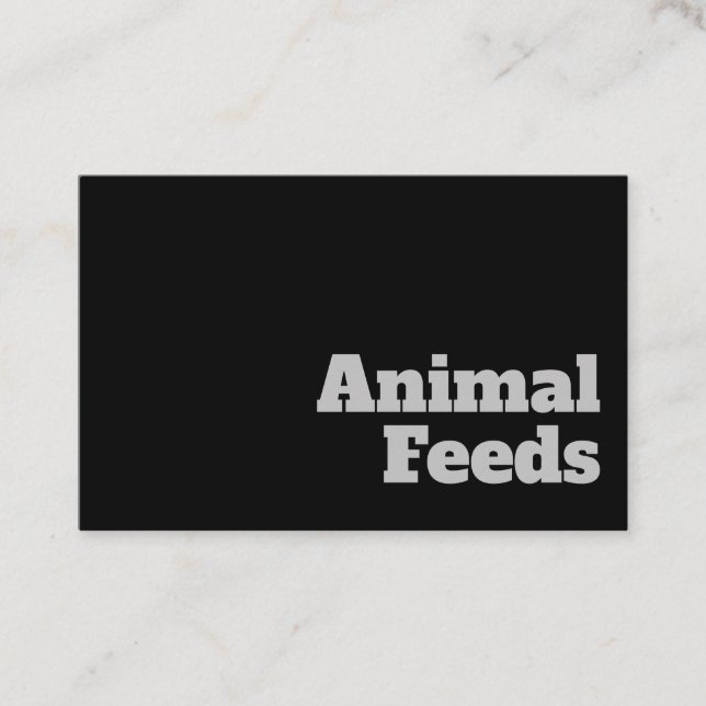 Bold & Clear Animal Feeds Design Business Card (Front)