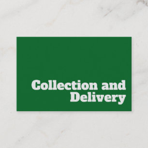 Bold & Clear Collection & Delivery Courier Design Business Card
