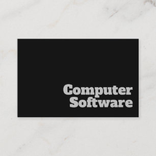 Bold & Clear Computer Software Design Business Card
