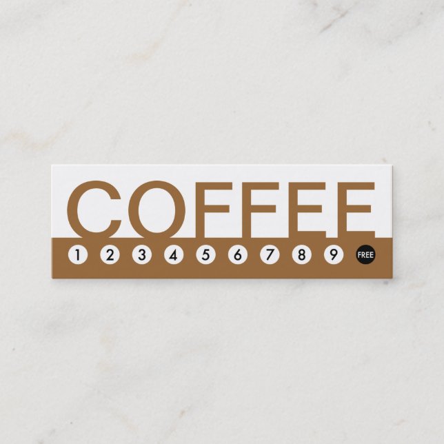 bold COFFEE customer loyalty Card (Front)