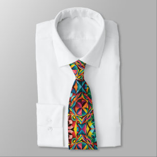 Bold Colorful Abstract Tie