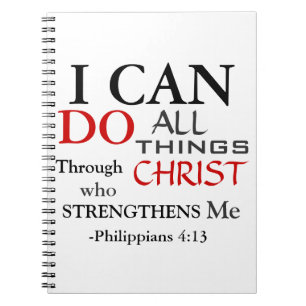 Bold Colors PHILIPPIANS 4:13 Notebook