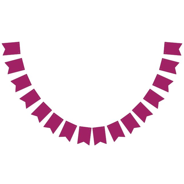 Bold Colour Block Wedding Invite – Magenta Bunting Flags (All)