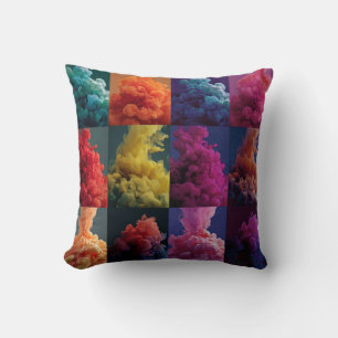 bold colour blocks throw pillow