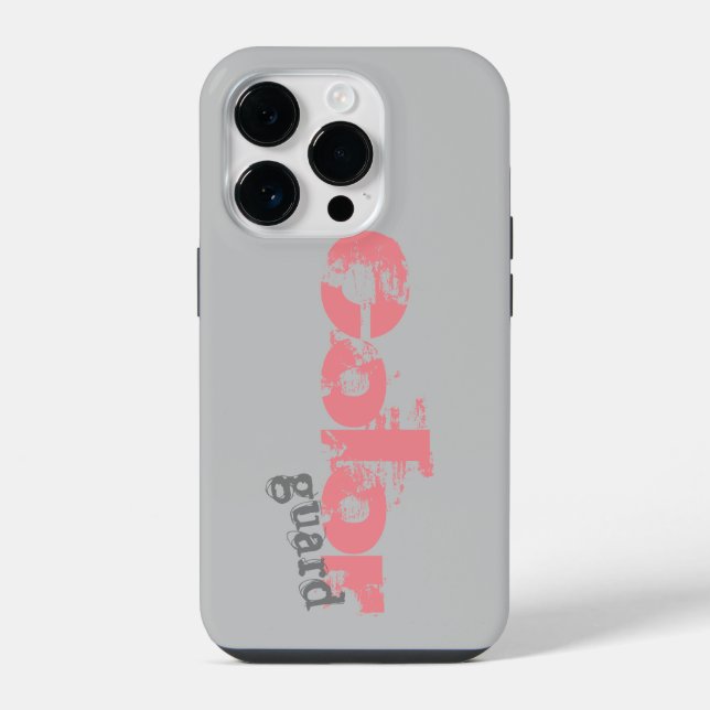 Bold Colour Guard Word Art iPhone Case (Back)