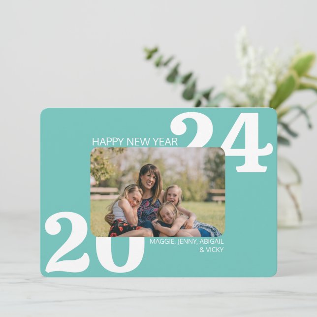 Bold Colour Photo  Holiday Card (Standing Front)