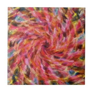 Bold Colourful Abstract Design Tile