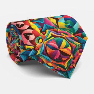 Bold Colourful Abstract Tie