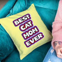Bold Colourful Best Cat Mom Ever Fun Typography