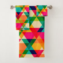 Bold Colourful Bright Geometric Triangle Pattern