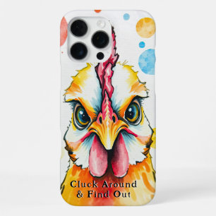 Bold & Colourful Chicken Art Whimsical Farm Funny iPhone 16 Pro Max Case