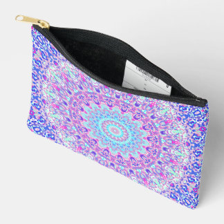 Bold Colourful Eclectic Groovy Boho Hippie Mandala Accessory Pouch