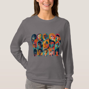 Bold, colourful faces celebrating individuality T-Shirt