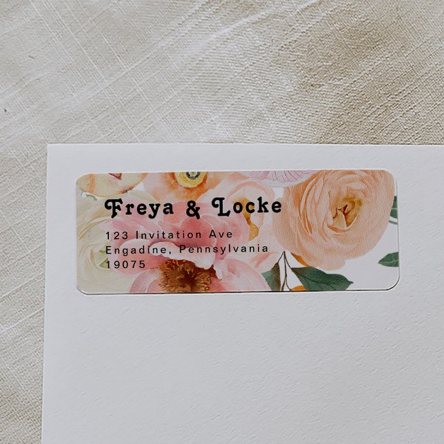 Bold Colourful Floral | Return Address Label (Creator Uploaded)