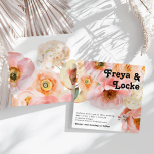 Bold Colourful Floral Square Wedding Invitation