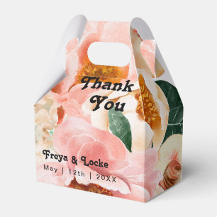 Bold Colourful Floral   Wedding Favour Box