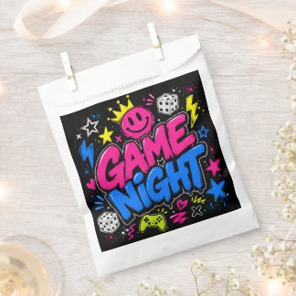 Bold Colourful Graffiti Game Night Party Favour Ba Bag