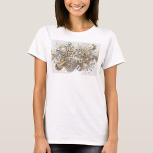 Bold Colourful HAPPY BIRTHDAY 3RD Print T-Shirt