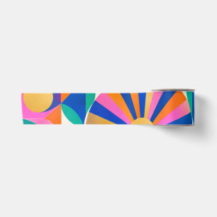Bold Colourful Happy New Year Greeting Satin Ribbon