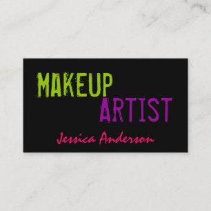 Bold & Colourful Makeup Artist Business Card