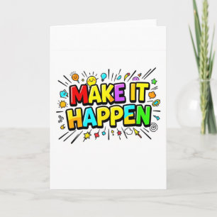 Bold colourful motivational quote card