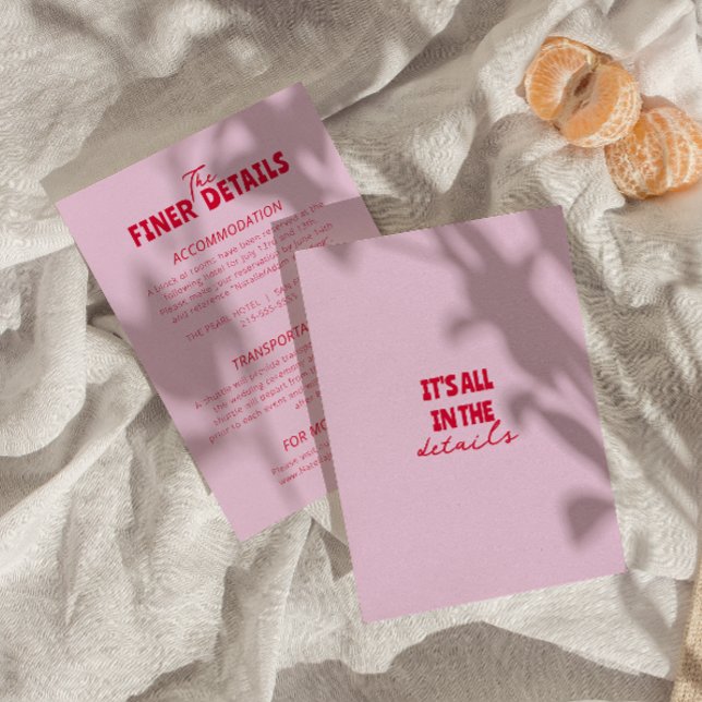 Bold colourful Retro Funky Modern Wedding Details  Enclosure Card (Creator Uploaded)