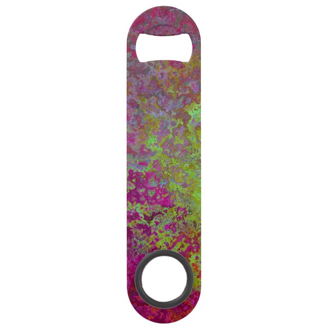 Bold, Colourful, Splatter Paint, Grunge Abstract Bar Key (Front)