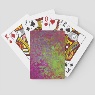 Bold, Colourful, Splatter Paint, Grunge Abstract Playing Cards